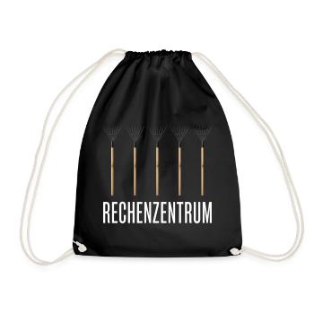 Rechenzentrum Gartenoutfit Gartenarbeit - Turnbeutel - Schwarz - Vorne