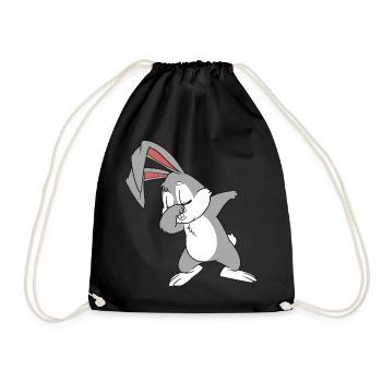 Cool lapin de paques - Sac de sport léger - noir - Devant