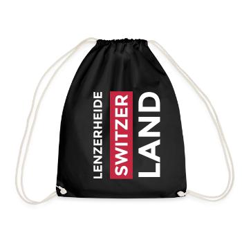 Lenzerheide Souvenir Graubünden Schweiz - Turnbeutel - Schwarz - Vorne