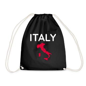 Traditionellstes Italien Souvenir - Turnbeutel - Schwarz - Vorne