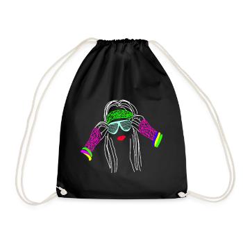 Fête de style néon rétro des années 80 - Sac de sport léger - noir - Devant