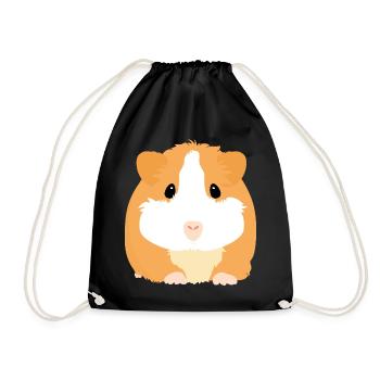 Guinea Pig - Drawstring Bag - black - Front