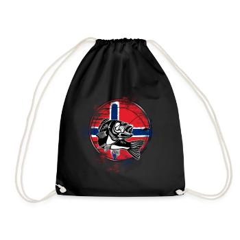Pêche en Norvège - Sac de sport léger - noir - Devant