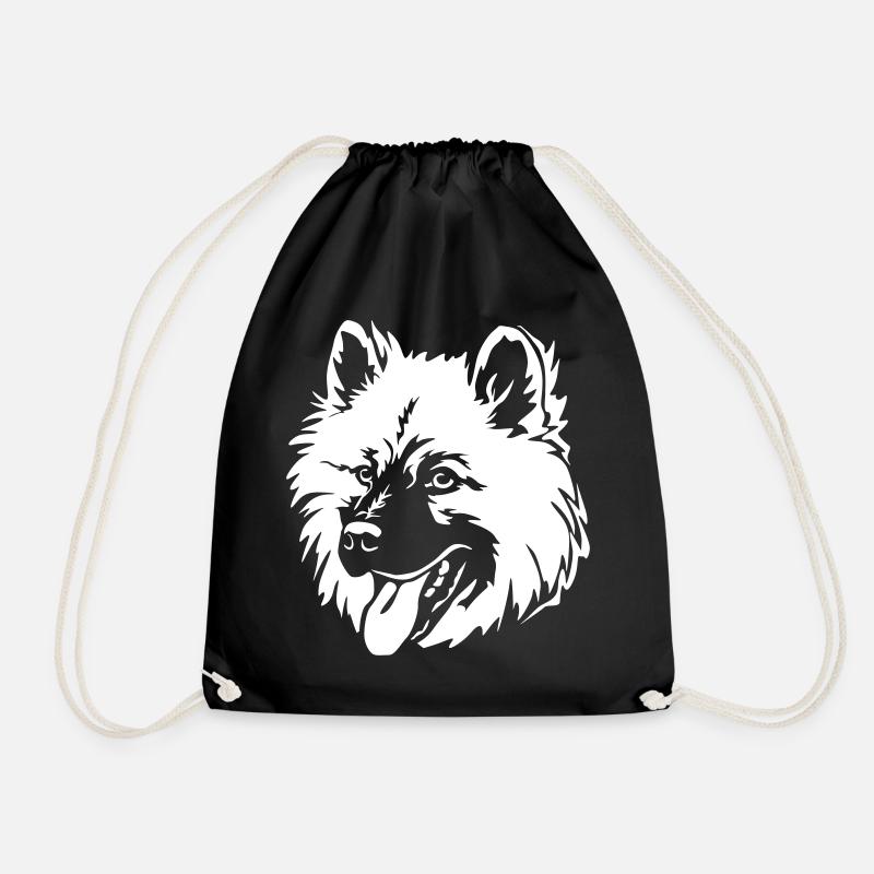 Eurasier Kopf "Black Edition" - Turnbeutel - Schwarz