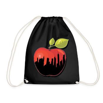 BIG APPLE NY New York cadeau de pomme - Sac de sport léger - noir - Devant