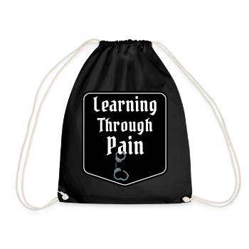 Learning Through Pain BDSM Handschellen Bondage - Turnbeutel - Schwarz - Vorne