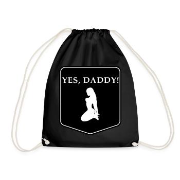 Yes Daddy Sub DDLG Geschenk CGL Little Girl - Turnbeutel - Schwarz - Vorne