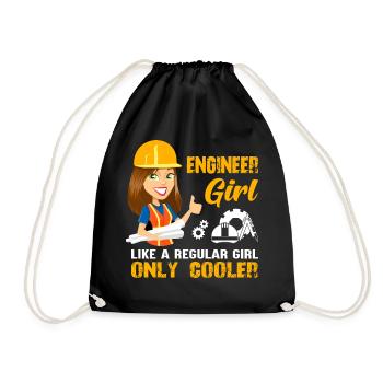 Ingénieur Femmes Dames Drôle - Sac de sport léger - noir - Devant