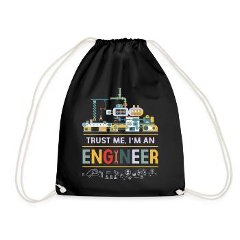 Ingenieur - Turnbeutel - Schwarz - Vorne