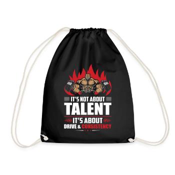 Bodybuilding Gym Fitness - Drawstring Bag - black - Front
