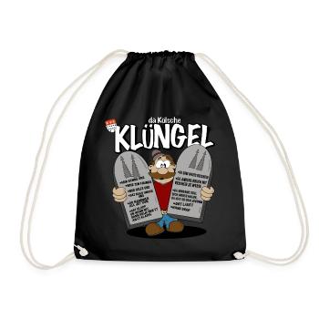 Kölsche Klüngel Kölner Grundgesetz Köln Karneval - Turnbeutel - Schwarz - Vorne