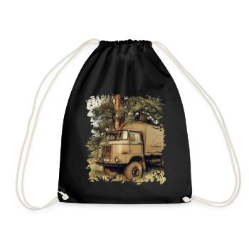 W50 NVA DDR Vehicle - Drawstring Bag - black - Front