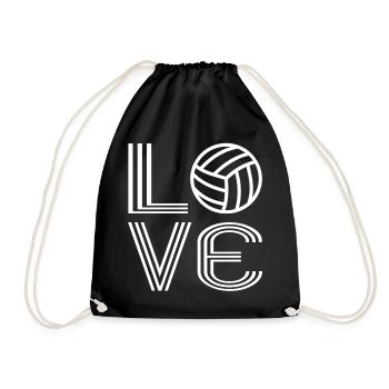 Volleyball-Volleyball - Turnbeutel - Schwarz - Vorne