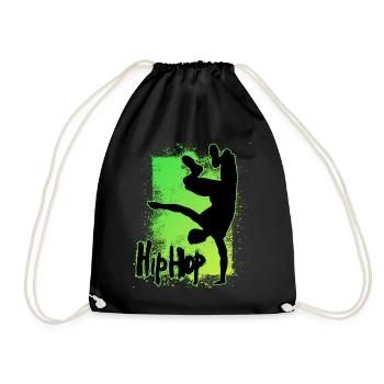 Hip Hop - Turnbeutel - Schwarz - Vorne