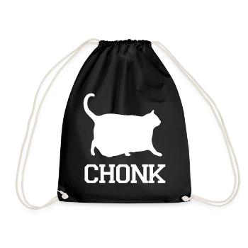 Katzen-Chonk - Turnbeutel - Schwarz - Vorne
