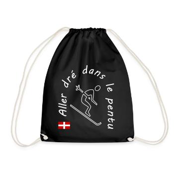 Skieur Fantaisie Inspirante - Sac de sport léger - noir - Devant