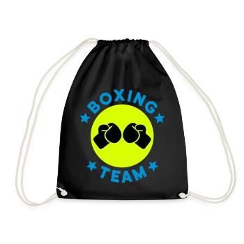 Boxing team (Boxhandschuhe, Kreis, Sterne) - Turnbeutel - Schwarz - Vorne