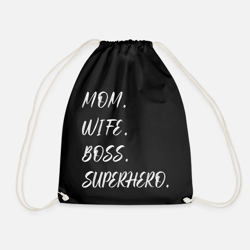 Mama Ehefrau Superheld - Turnbeutel - Schwarz