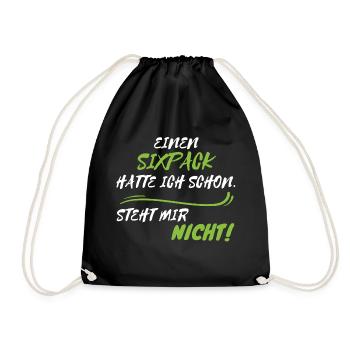 Sixpack steht mir nicht - Turnbeutel - Schwarz - Vorne