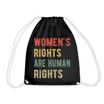 Women's Rights Are Human Rights I - Drawstring Bag - black - Front