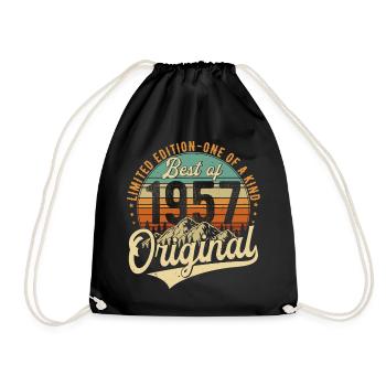 Original 1957 Vintage Anniversaire Rétro - Sac de sport léger - noir - Devant