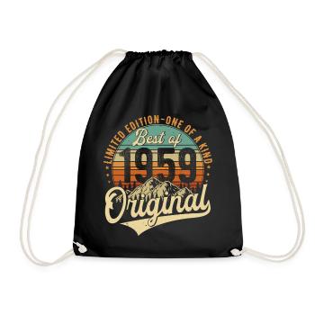 Original 1959 Vintage Anniversaire Rétro - Sac de sport léger - noir - Devant