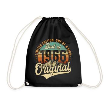 Original 1966 Vintage Anniversaire Rétro - Sac de sport léger - noir - Devant