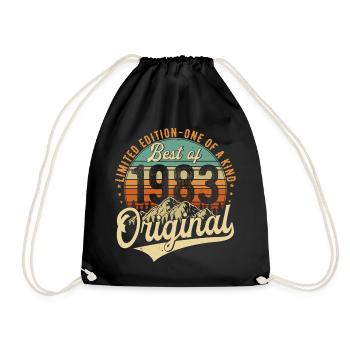 Original 1983 Vintage Anniversaire Rétro - Sac de sport léger - noir - Devant
