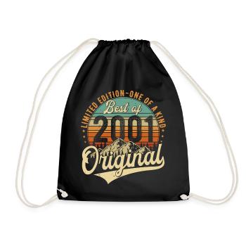 Original 2001 Vintage Anniversaire Rétro - Sac de sport léger - noir - Devant