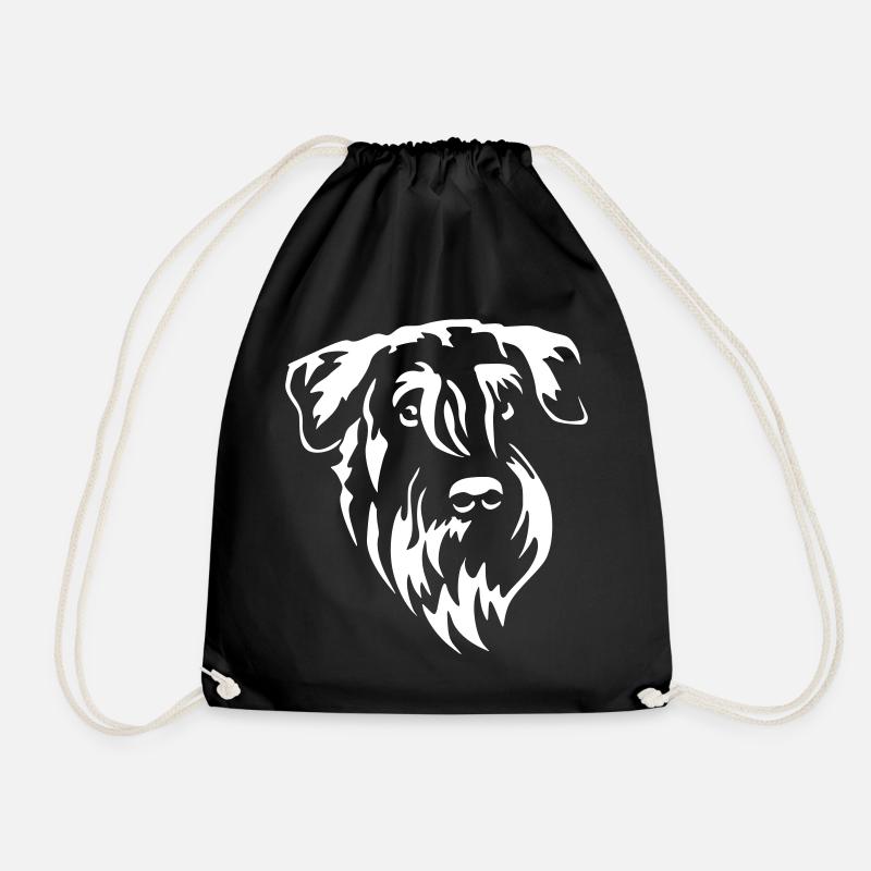 Riesenschnauzer Kopf "Black Edition" - Turnbeutel - Schwarz