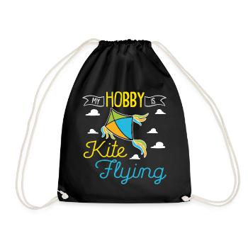 Flying kites Kite Flying in autumn - Drawstring Bag - black - Front
