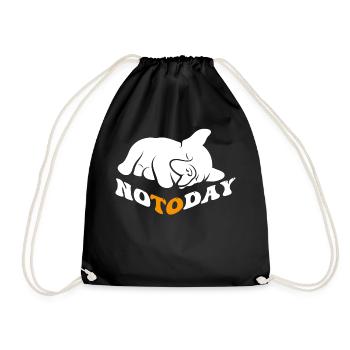 Bulldog Not Today - Drawstring Bag - black - Front