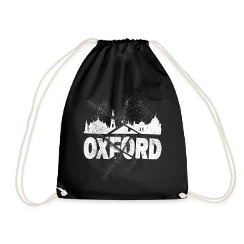 Oxford Angleterre Royaume-Uni City Skyline Police Grunge - Sac de sport léger - noir - Devant