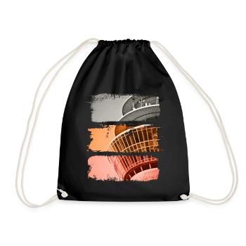 Dusseldorf Vintage Retro Allemagne City Skyline - Sac de sport léger - noir - Devant