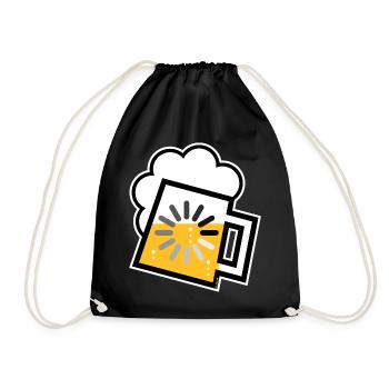 Beer Loading (Drinking In Progress / Icon / /) - Drawstring Bag - black - Front