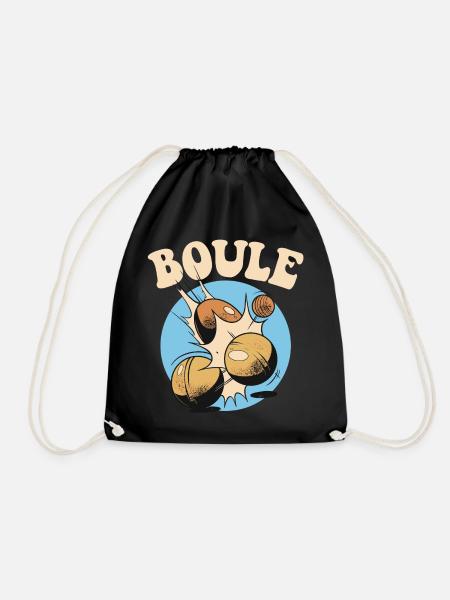 Boulespieler Boulekugel für Bouler Petanque Boule - Turnbeutel - Schwarz