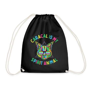Caracal is My Spirit Animal - Drawstring Bag - black - Front