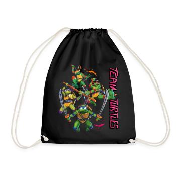 TMNT Mutant Mayhem Team Turtles - Turnbeutel - Schwarz - Vorne
