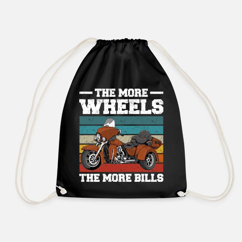 Trike Sprüche | Triker Trikes Motorrad Geschenke - Turnbeutel - Schwarz