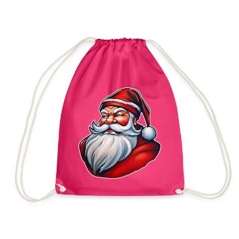 Grimmiger Weihnachsmann - Turnbeutel - Fuchsia - Vorne