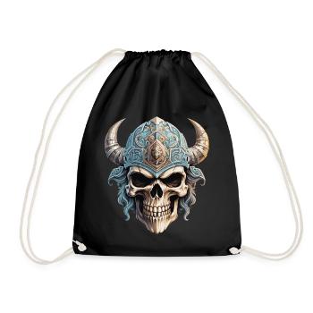 Viking Skull - Drawstring Bag - black - Front