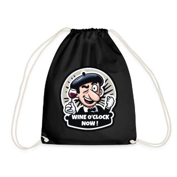 Pour les amateurs de vin humour - Sac de sport léger - noir - Devant