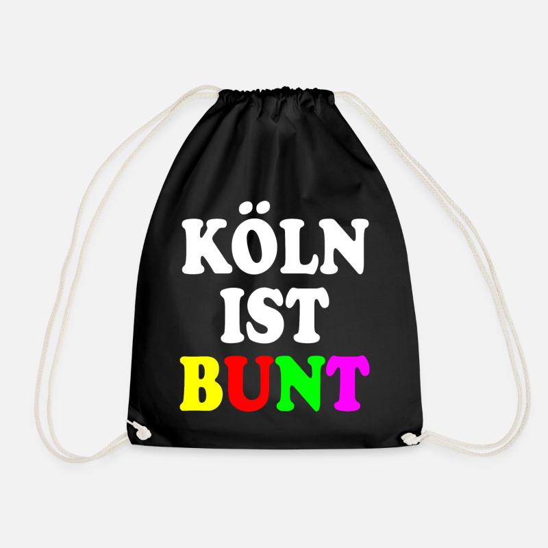 Köln ist bunt - Turnbeutel - Schwarz