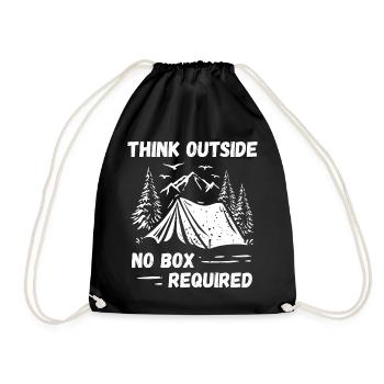 Camping, Randonnée, Forêt - Pensez à l’extérieur - Sac de sport léger - noir - Devant