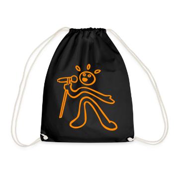 voice singer - Drawstring Bag - black - Front