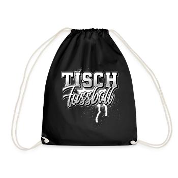 Tisch Fussball Tischfußball - Turnbeutel - Schwarz - Vorne