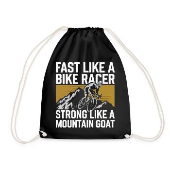 Rapide comme un coureur de vélo - Sac de sport léger - noir - Devant
