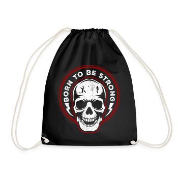 Skull Crest Born to Strength - Drawstring Bag - black - Front