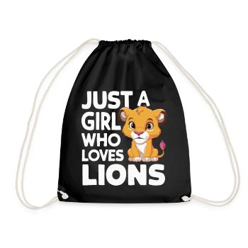 Lion Lion Animal Africa - Drawstring Bag - black - Front