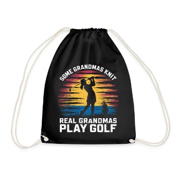 De vraies mamies qui jouent au golf - Sac de sport léger - noir - Devant